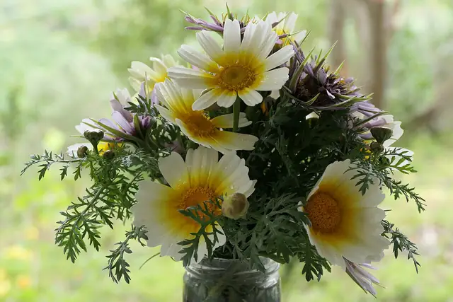 A bouquet of fresh flowers.