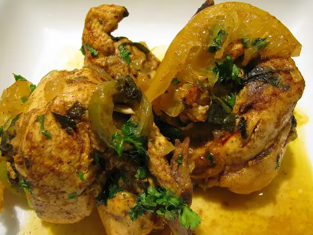 A Moroccan-style tagine meal.