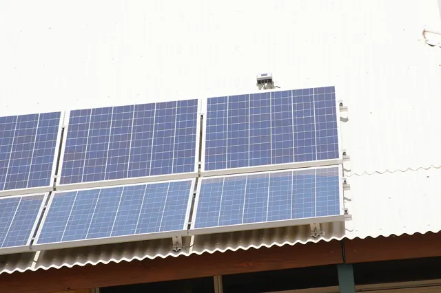 Solar panels installed on a roof.