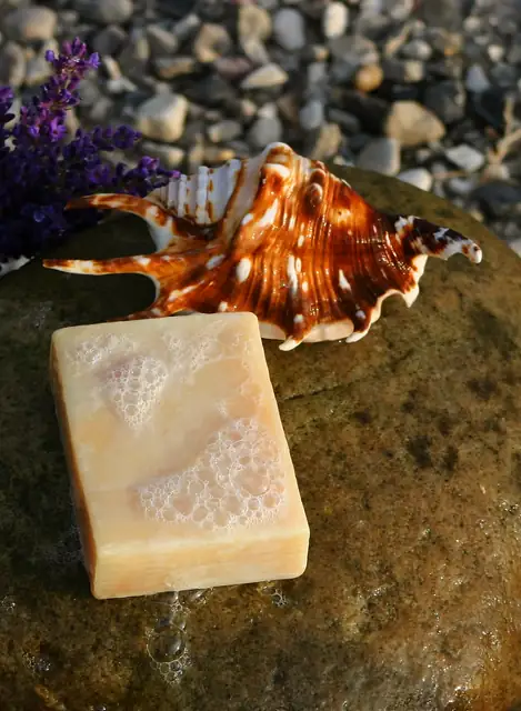 Bars of handmade soap.