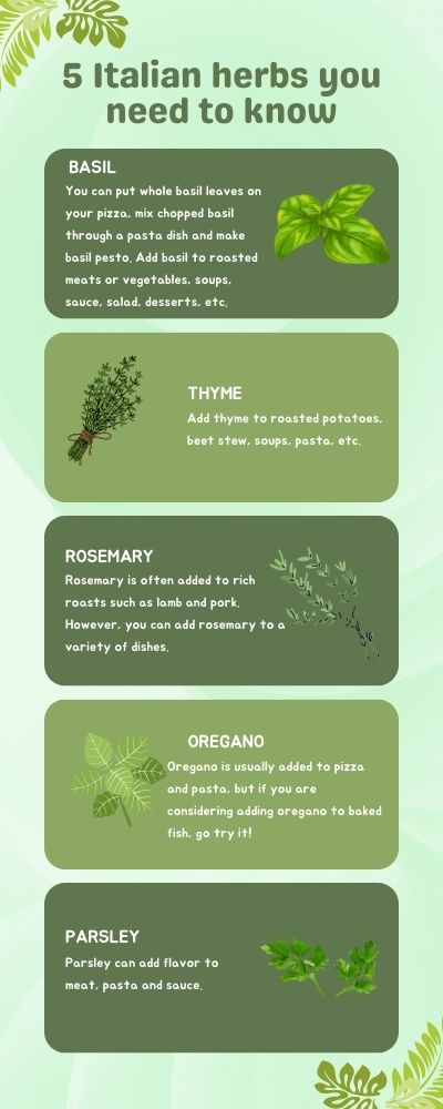 5 Italian herbs