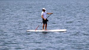 Paddle surfing